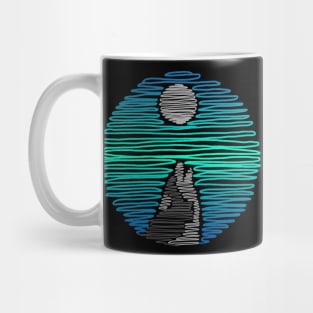 Wolf and Moonlight Mug